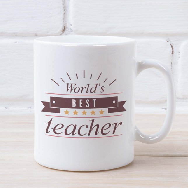 Världens bästa lärare kaffemugg (World's Best Teacher Mug)