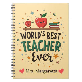 Världens bästa lärare någonsin - Lekande design Anteckningsbok