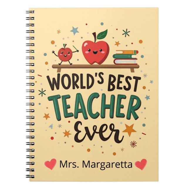 Världens bästa lärare någonsin - Lekande design Anteckningsbok (Framsidan)