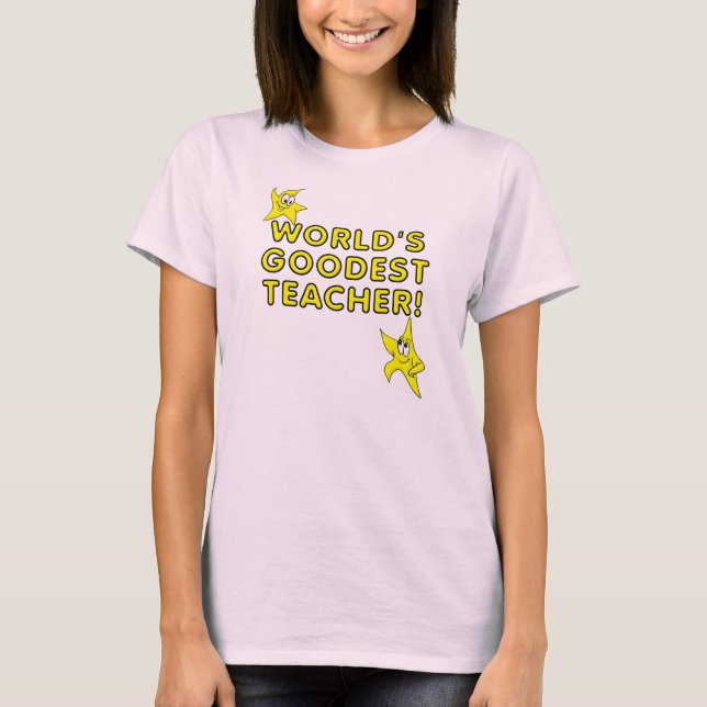 Världens Bästa Lärare Rolig T-Shirt (Framsida)