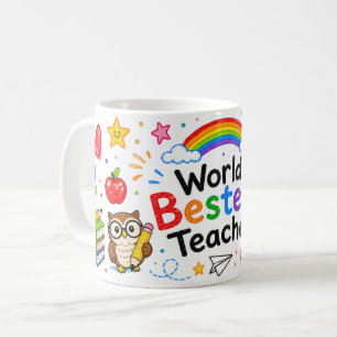 Världens Bästa Lärare Söt Lärare Tacksamhet Kaffemugg