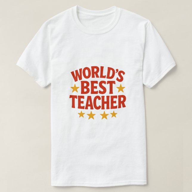 Världens bästa lärare t shirt (Design framsida)