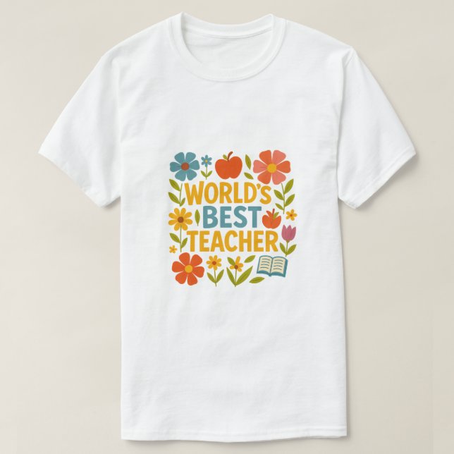 Världens bästa lärare t shirt (Design framsida)