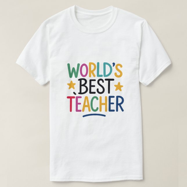 Världens bästa lärare t shirt (Design framsida)