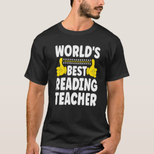 Världens Bästa Läsande Lärare Jobbtitel Läsande T Shirt