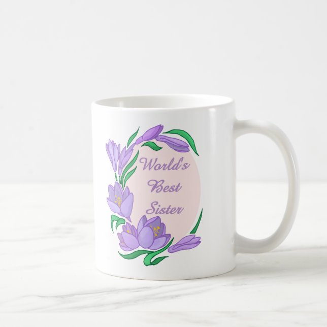 Världens bästa lavender Blommigt Gräns - anpassade Kaffemugg (Höger)