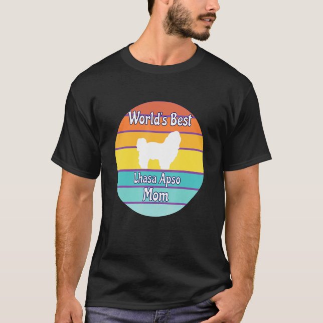 Världens Bästa Lhasa Apso Mamma T Shirt (Framsida)