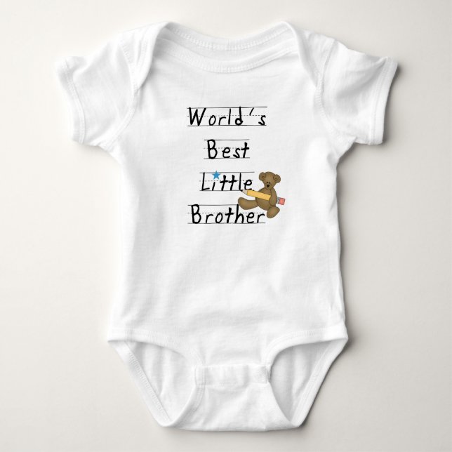 Världens bästa lilla broder t-shirt (Framsida)