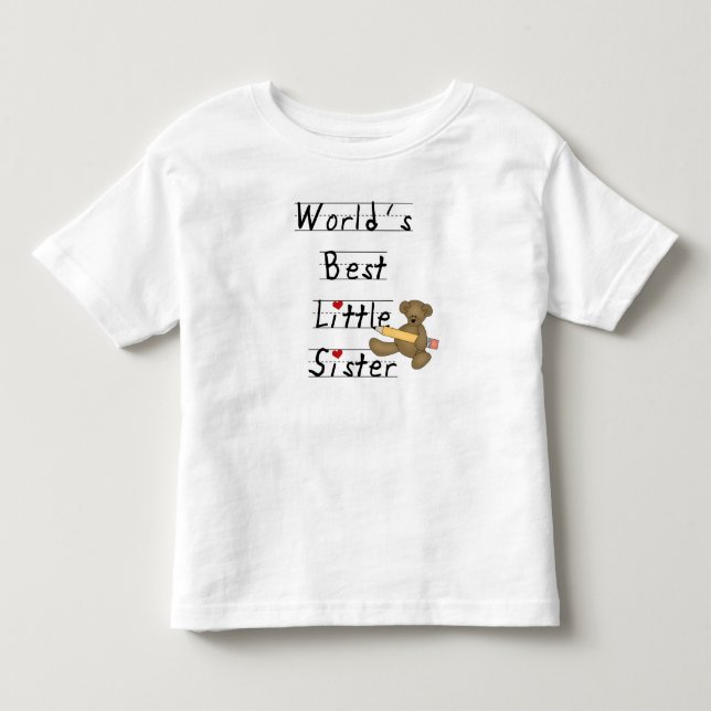 Världens bästa lilla syster t-shirt (Framsida)