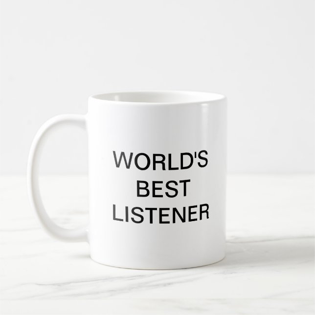 VÄRLDENS BÄSTA LISTENER COFFEE MUGG (Vänster)