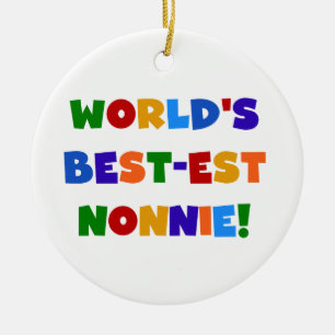 Världens bästa Ljusa färger gåvor av nonnie Julgransprydnad Keramik