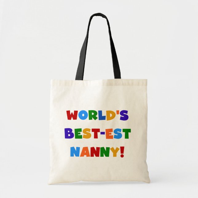 Världens bästa Ljusa färger gåvor till Nanny Tygkasse (Framsidan)