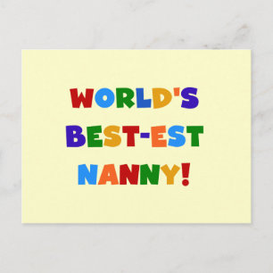 Världens bästa Ljusa färger gåvor till Nanny Vykort