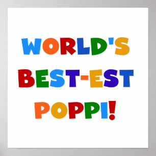 Världens bästa Ljusa färger poppi-gåvor Poster