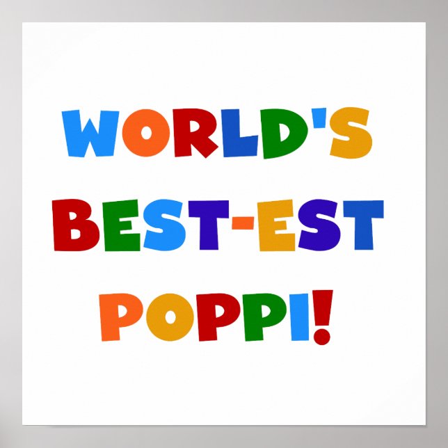 Världens bästa Ljusa färger poppi-gåvor Poster (Framsidan)