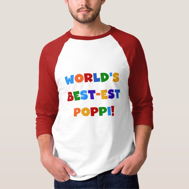 Världens bästa Ljusa färger poppi-gåvor Tee Shirt (Framsida)