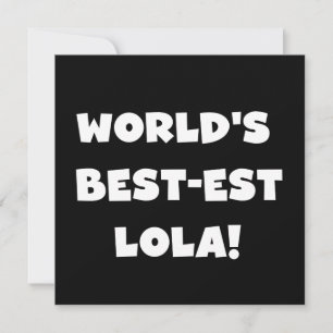 Världens bästa Lola Black and White T-shirts