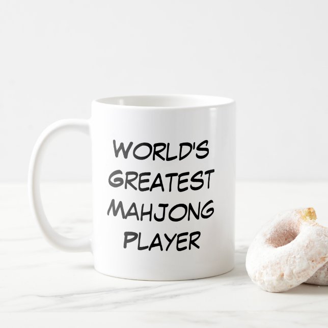 "Världens bästa Mahjongspelare" Kaffemugg (Med munk)