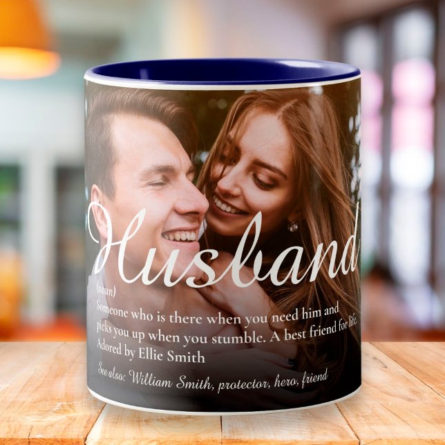 Världens Bästa Make Definition Skript Foto Två-Tonad Mugg (Skapare uppladdad)