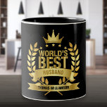 Världens bästa Make Guld Black Två-Tonad Mugg<br><div class="desc">Anpassa för världens bästa make att skapa en unik gåva. Ett perfekt sätt att visa honom hur fantastisk han är varje dag. Designad av Thisisnotme©</div>