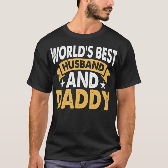 Världens bästa make och pappa t shirt (Framsida)