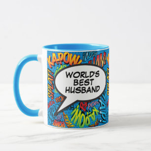 Världens Bästa Make Rolig Retro Tecknad Serie Popk Mugg