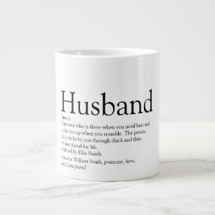Världens Bästa Make Svart och Vitt Roligt Citat Jumbo Mugg