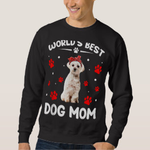 Världens bästa maltesiska Hund Mors dag vid Mamma Lång Ärmad Tröja