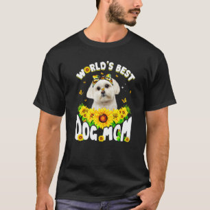 Världens bästa maltesiska Hund Mors dag vid Mamma T Shirt