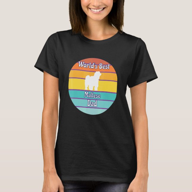 Världens Bästa Maltesiska Pappa T Shirt (Framsida)