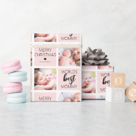 Världens Bästa Mamma 2 Foto Inpackningspapper Presentpapper