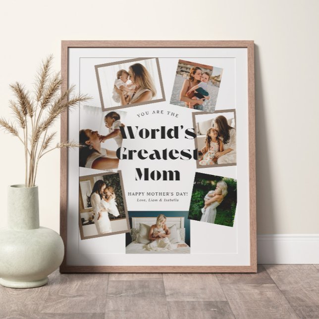 Världens Bästa Mamma 7 Foto Collage Poster (Skapare uppladdad)