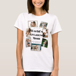 Världens Bästa Mamma 7 Foto Collage T Shirt