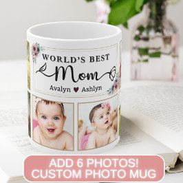 Världens bästa Mamma Anpassningsbar Photo Collage  Kaffemugg