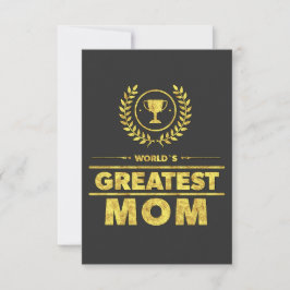 Världens Bästa MAMMA Bästa Morsdagspresent för Fam Tack Kort