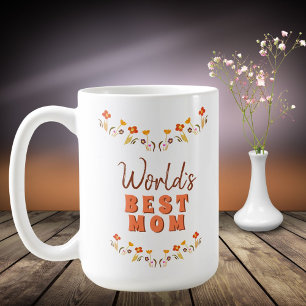 Världens Bästa Mamma Blommor Blommig Mors Dag Kaffemugg