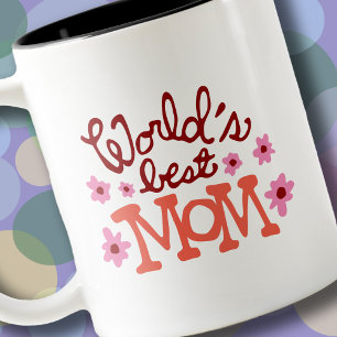 Världens bästa Mamma-blommor Retro Mugg
