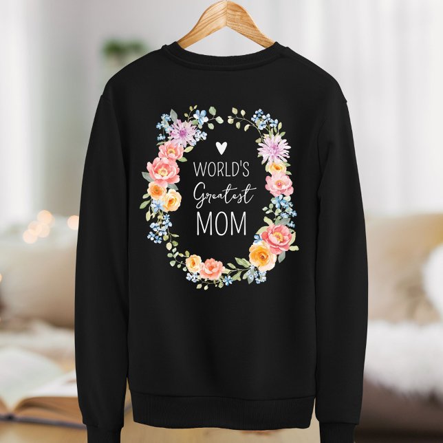 Världens Bästa Mamma Blomsterkrans Mors Dag T Shirt (Skapare uppladdad)