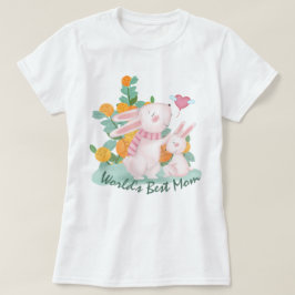 Världens bästa Mamma - Bunny Mamma och Baby T-Shir T Shirt