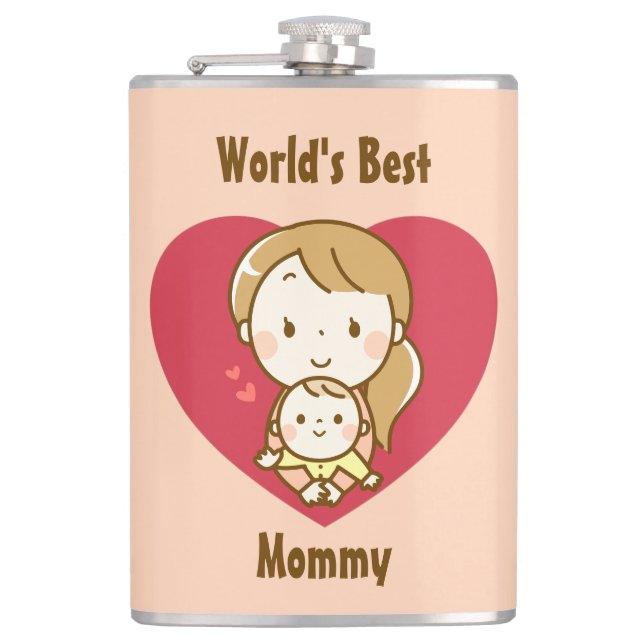 Världens bästa Mamma Cute Mors dag Kawaii-Tecknad Fickplunta (Framsidan)