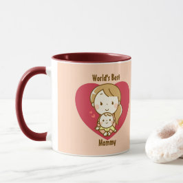 Världens bästa Mamma Cute Mors dag Kawaii-Tecknad Mugg