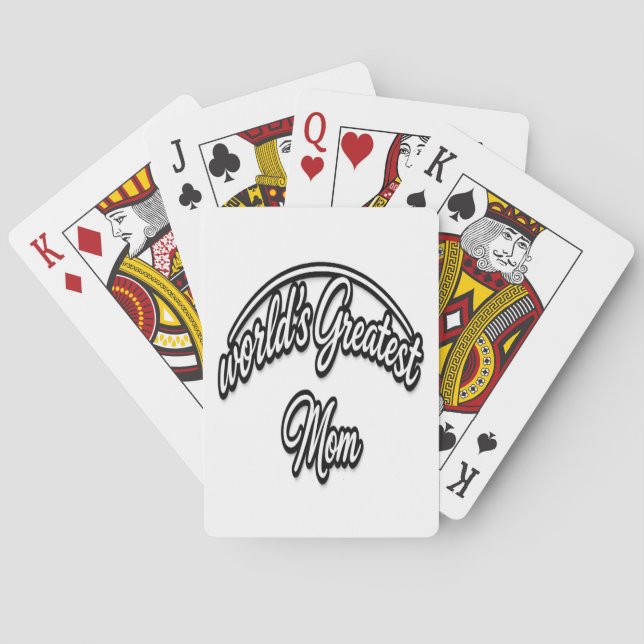 Världens Bästa Mamma Elegant Kursiv Design Casinokort (Baksidan)