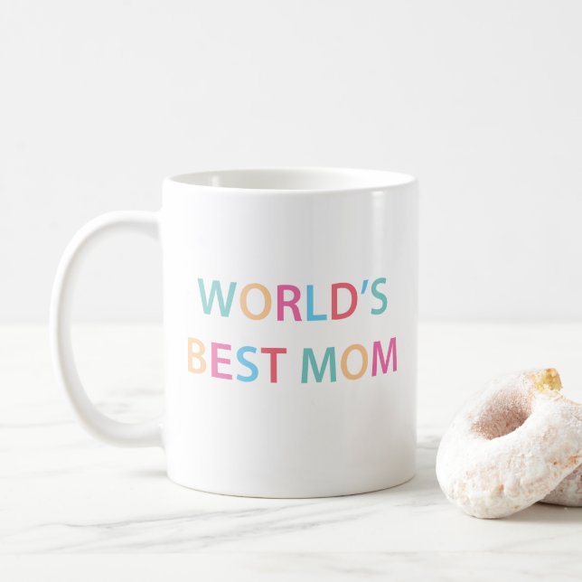 Världens bästa Mamma-färgade Mugg (Med munk)