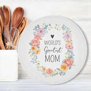 Världens Bästa Mamma Färgglad Blommig Mors Dag