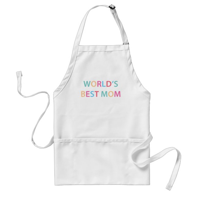 Världens bästa Mamma färgstark Förkläde (Framsidan)