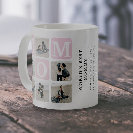 Världens Bästa Mamma Foto Collage Kaffemugg