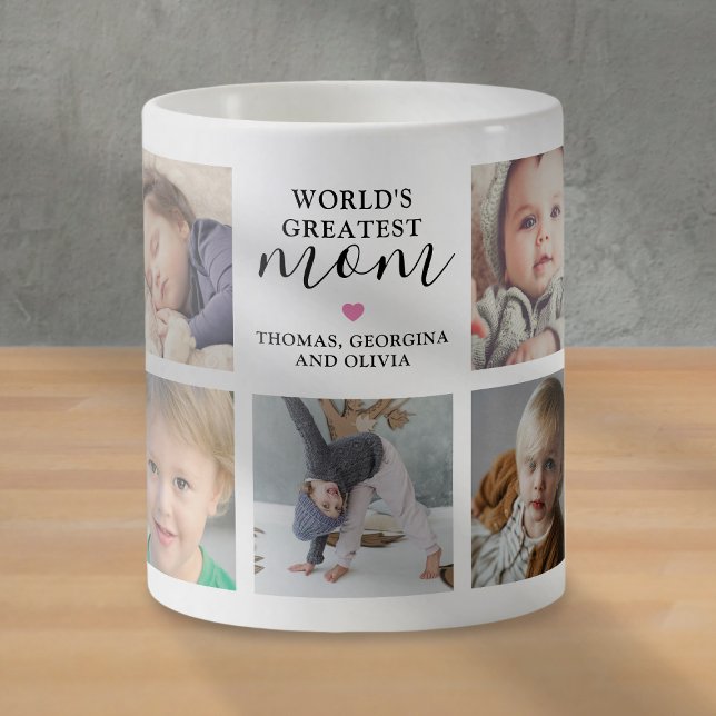 Världens Bästa Mamma Foto Collage Kaffemugg (Skapare uppladdad)