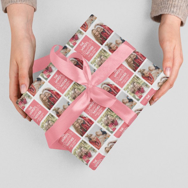 Världens Bästa Mamma Foto Collage Presentpapper (Skapare uppladdad)