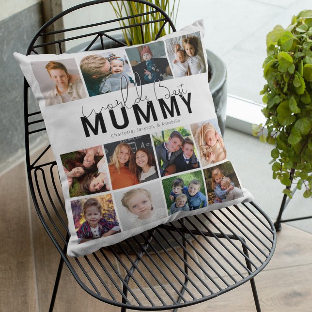 Världens Bästa Mamma | Fotokollage Kudde (Skapare uppladdad)