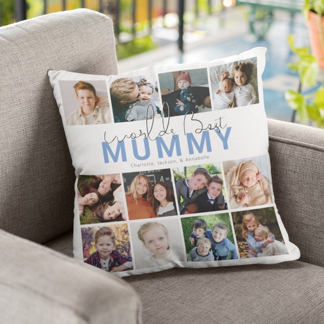 Världens bästa mamma | Fotokollage Kudde (Skapare uppladdad)